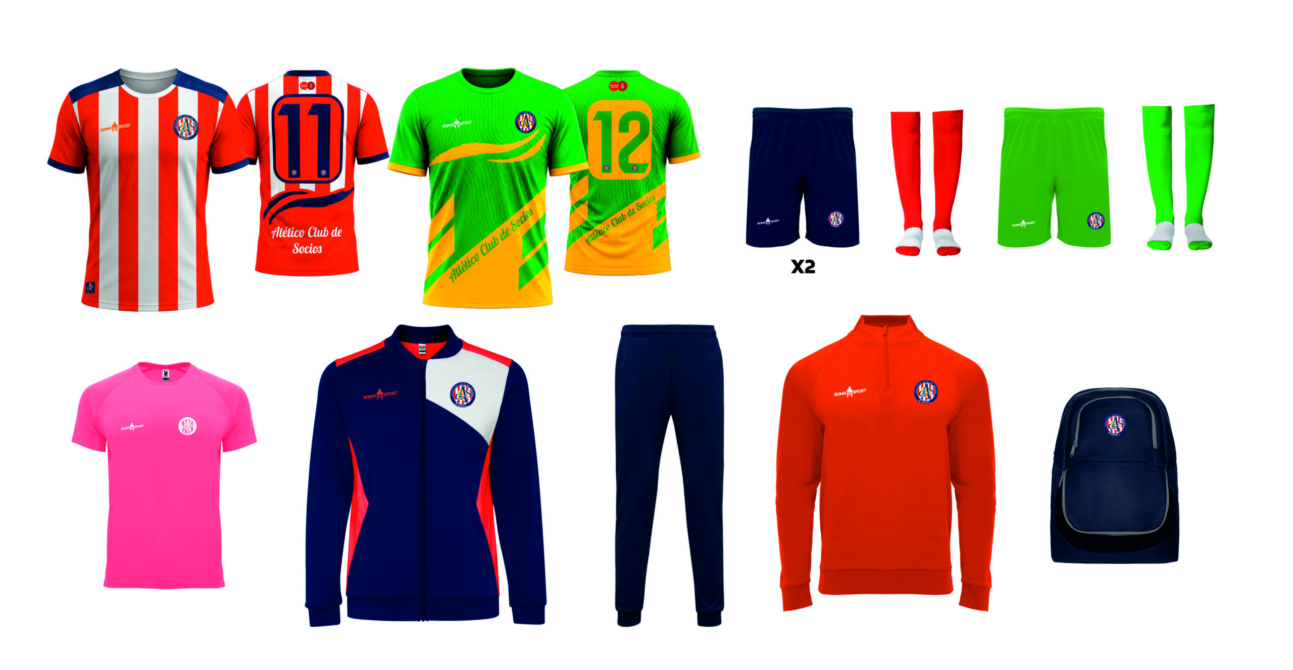 Pack de ropa Atlético Club de Socios